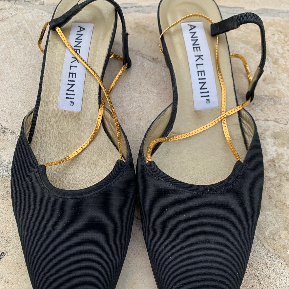 Black and gold vintage cocktail shoes